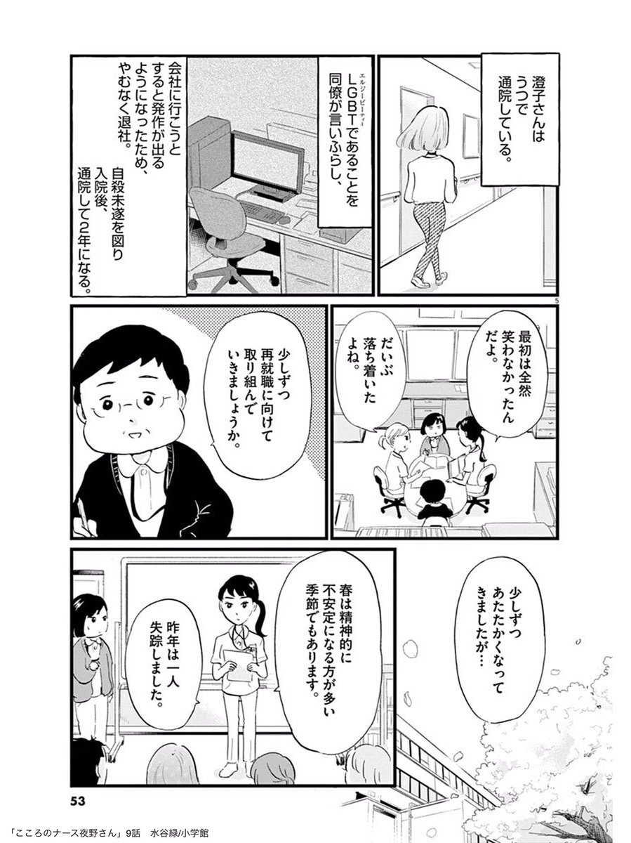 「こころのナース夜野さん」2巻(7/10発売)より、
「精神の寿命」というお話です。【2/6】 