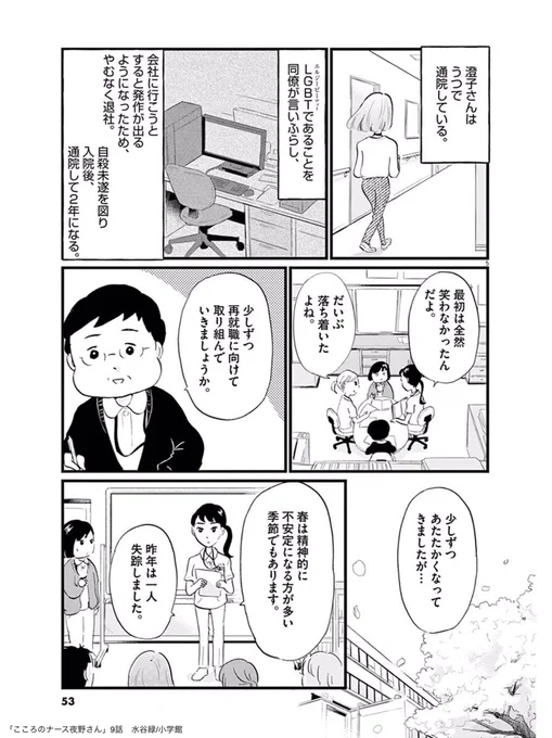 「こころのナース夜野さん」2巻(7/10発売)より、
「精神の寿命」というお話です。【2/6】 