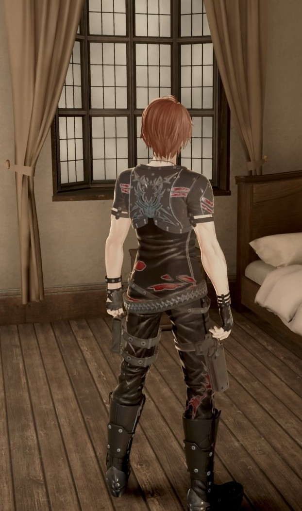 MiracleRevenant's tweet photo. He's checking out his hotel room. He's surprised that Horrors haven't at buildings yet, instead they eat other things and humans.

"What a pain." It's good that he doesn't actually need sleep. https://t.co/C7cPlUY6Fh