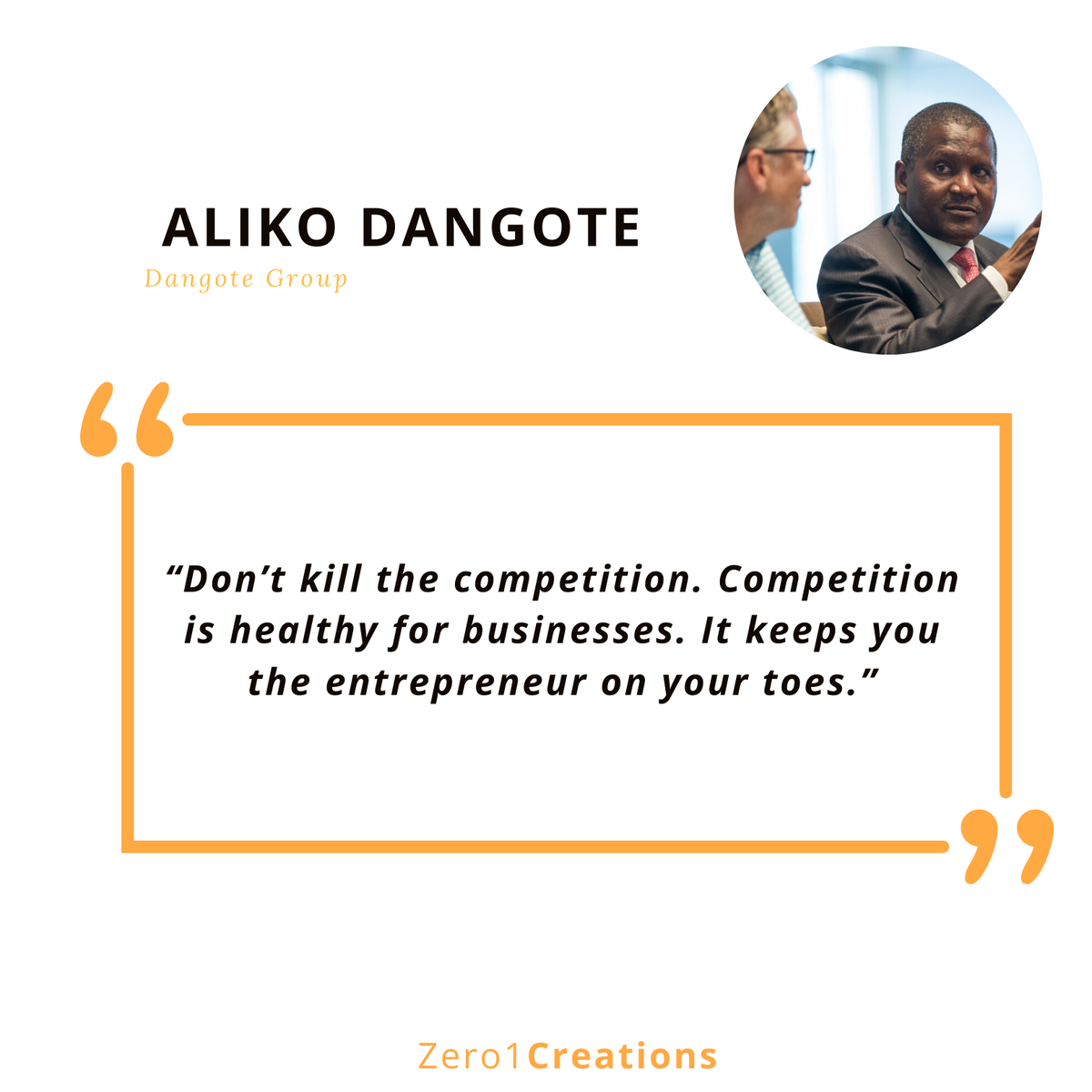 Zero1Creations's tweet photo. The further development of a business model to fit changing markets and customer preferences are all attributed to the amount and level of competition in any specific industry.

#Competition #AlikoDangote https://t.co/9uEJzFidCm
