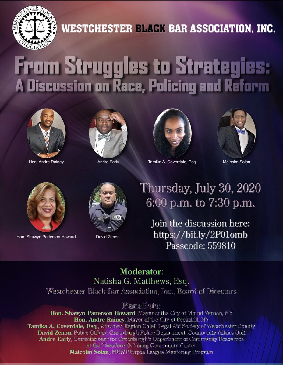 YoungG316's tweet photo. Join WBBA on July 30, 2020 at 6:00 p.m. for a Panel Discussion on Race, Policing, and Reform https://t.co/r0NYHJj9Ke