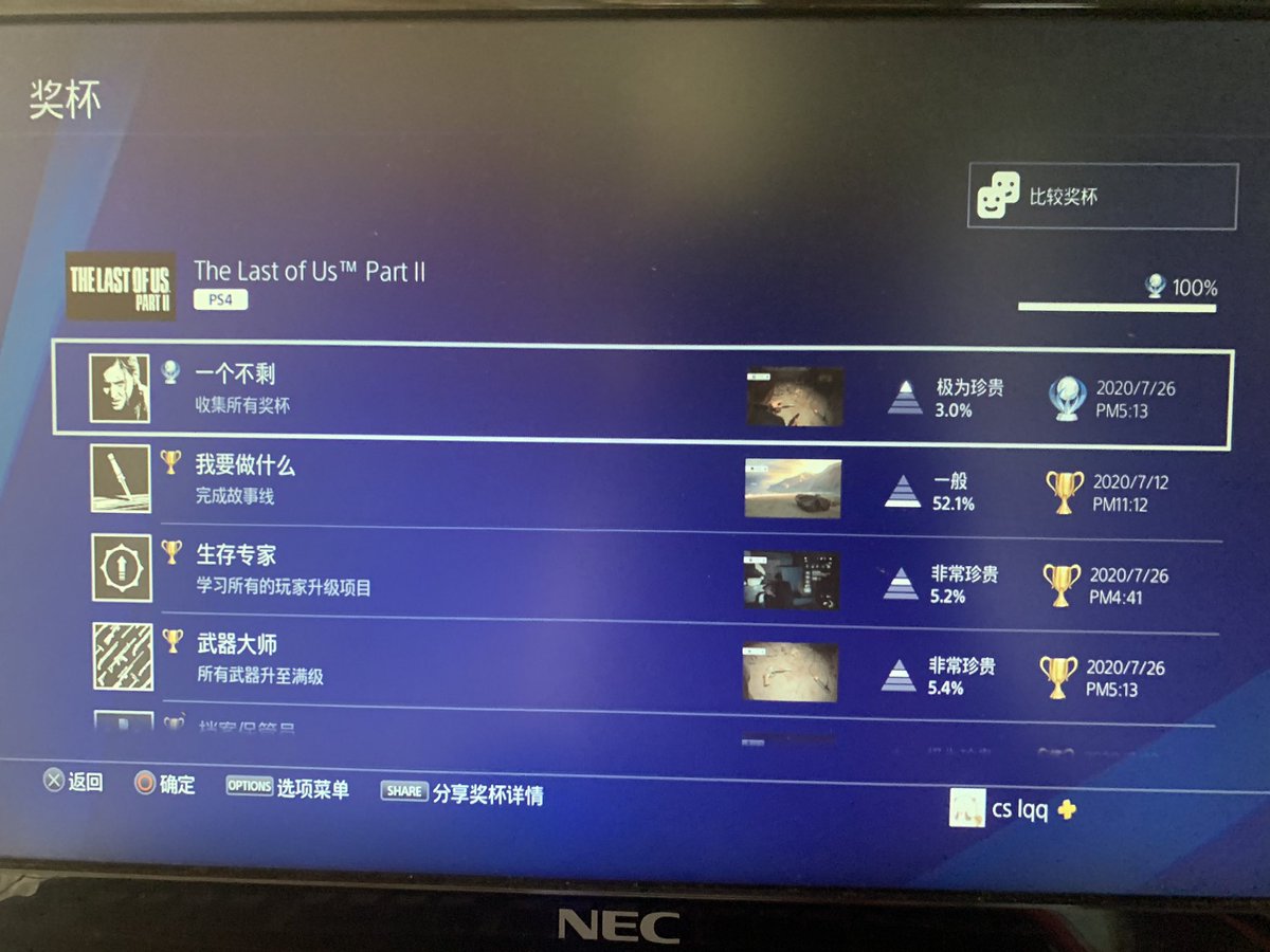 Uzivatel 白水君na Twitteru Ps4 第十一个白金达成 最后生还者2 这一代白金还是挺容易的 一周目 开始就跟着攻略收集 地图各个角度都多走动走动舔干净点 二周目一半就可以白了