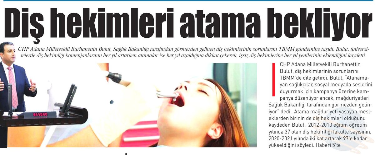 eczburhan's tweet photo. 📌Fakültelerde diş hekimliği kontenjanı her yıl artarken, atamalar azalıyor.
📌Meslek değersizleştiriliyor, işsiz diş hekimleri oluşuyor.

#DişHekimliğiniYokEtme https://t.co/WaOGXE4nFv