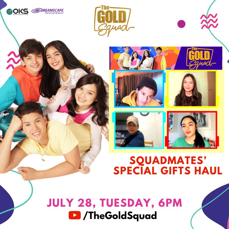 DreamscapePH's tweet photo. SQUADMATES’ SPECIAL GIFT HAUL | The Gold Squad • To watch the full episode, go to https://t.co/d0Rq0qgfs1 #OKSTheGoldSquad https://t.co/OsCAm3ueDs