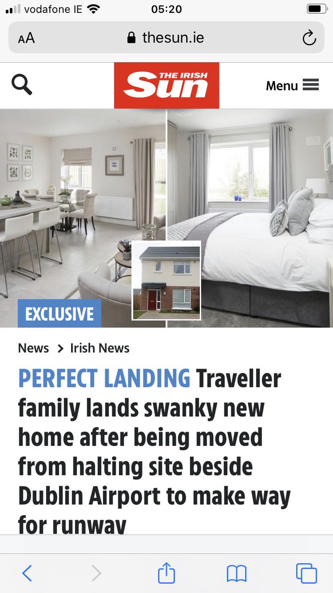 Each council has been given money to spend on Mincéirí halting sites. Many have spent NOTHING. The Irish media has also presented the Mincéirí community in a shocking & biased way. Note the small house being described as luxury (with show house pics). Third pic is Indo ‘fears’.