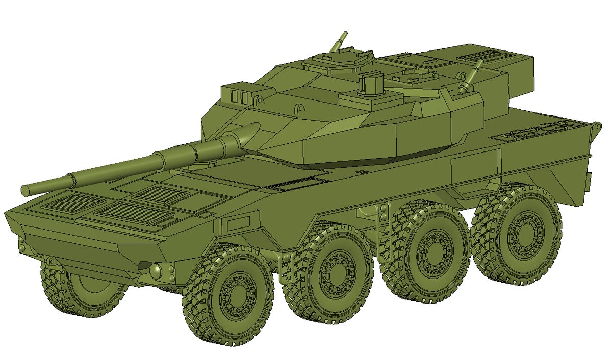 SylphKiku's tweet image. 16式機動戦闘車データです。足回りがよくわからないので
思案中です。2年前から途中長い休憩をはさみながら進めています。
#16式機動戦闘車　#TYPE16　#ミリタリー #BATTLETANK