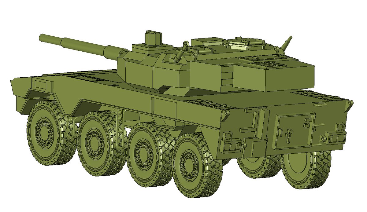 SylphKiku's tweet image. 16式機動戦闘車データです。足回りがよくわからないので
思案中です。2年前から途中長い休憩をはさみながら進めています。
#16式機動戦闘車　#TYPE16　#ミリタリー #BATTLETANK
