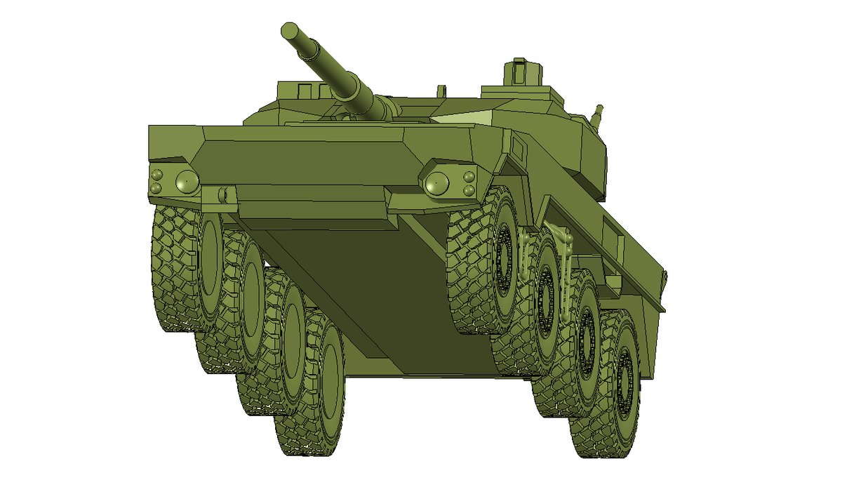 SylphKiku's tweet image. 16式機動戦闘車データです。足回りがよくわからないので
思案中です。2年前から途中長い休憩をはさみながら進めています。
#16式機動戦闘車　#TYPE16　#ミリタリー #BATTLETANK