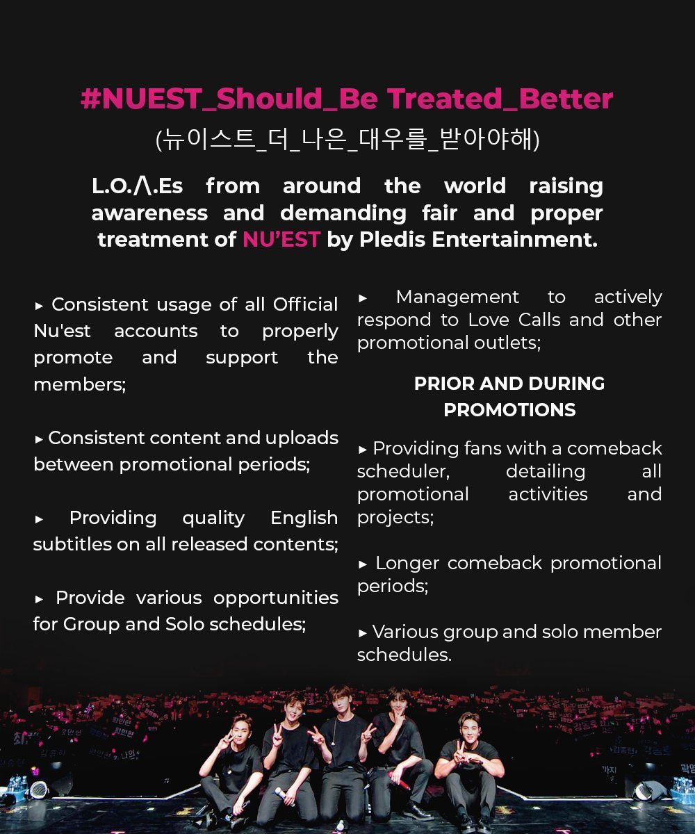 rose_9395's tweet photo. NU'EST ha logrado sobresalir a pesar de todo
#NUEST_를_더_잘_대해줘
Y depositan su confianza en su empresa
#Treat_NUEST_Better
Deberías valorar eso y brindarles oportunidades que les permitan brillar más
@STAFF_NUEST 
@pledisnews 
@NUESTNEWS https://t.co/diun5n1RgE