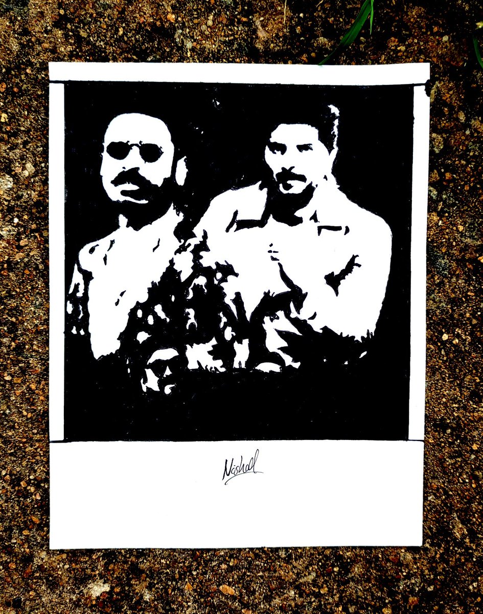 kb_NishadVFC's tweet photo. #HappyBirthdayDhanush 
#HappyBirthdayDULQUER 
@NIhzaan sketch

@dhanushkraja @dulQuer https://t.co/Z6boSqxIbS