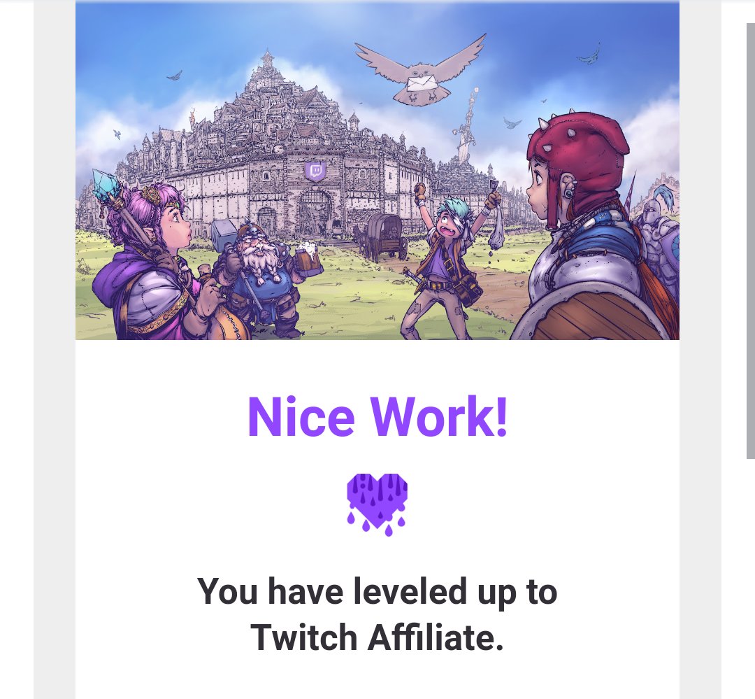 BookwormBunnie's tweet photo. SCREEEE! Thank you so much to everyone! We leveled up to Twitch Affiliate during stream. 💜🐰💛
.
#twitchaffiliate #twitch #Streamer #gaming #gamer #videogames https://t.co/ZLimXYp2xQ