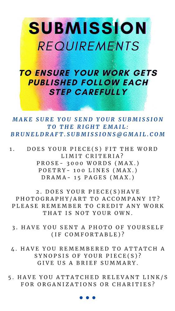 brunel_draft's tweet photo. Introducing our second series to continue Pride❤️🧡💛💚💙💜💗 
As a magazine we want to celebrate diversity outside of just pride month!

Submissions open now, 4 weeks to enter!

#pride #lgbtq #series #loveislove #bruneluni #creativewriting #magazine https://t.co/RaaAsacp3S