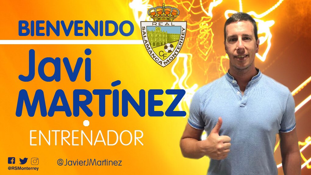 rsmonterrey's tweet photo. Alta | ✅

¡BIENVENIDO AL @RSMonterrey!

🔰 “Javi Martínez ”
▶️ Javier Martínez Rodríguez
📒 Entrenador Nivel III
@JaviJMartinez 

〽️💛#EspírituAmarillo 

MÁS INFO 👉 https://t.co/Gkinh1WnFJ https://t.co/8bFkDB1Wzz