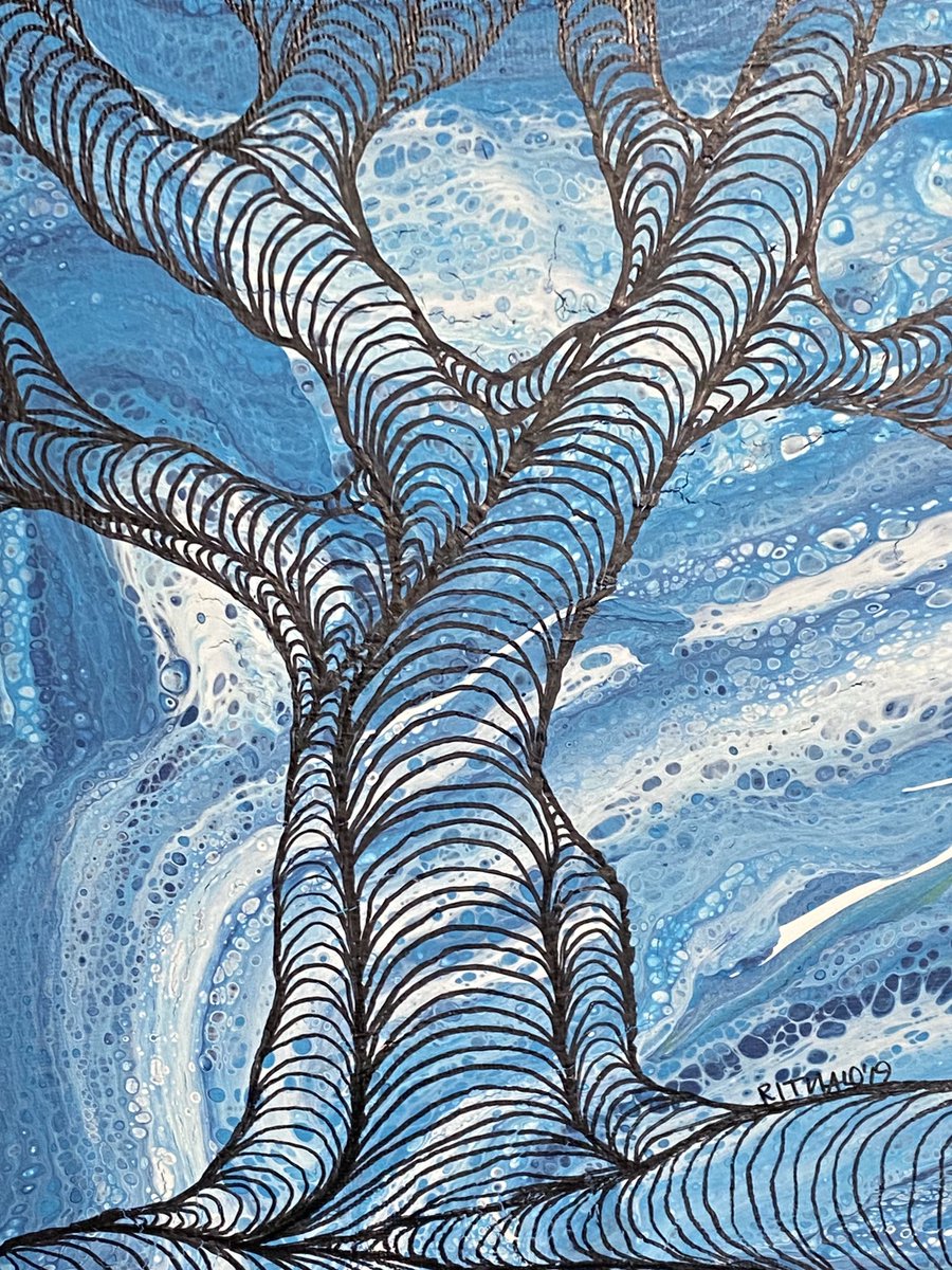ritualoart's tweet photo. #treeseries #blue #ritualo #figurative #ritualoart acrylic and ink https://t.co/yhJuJlXWDe