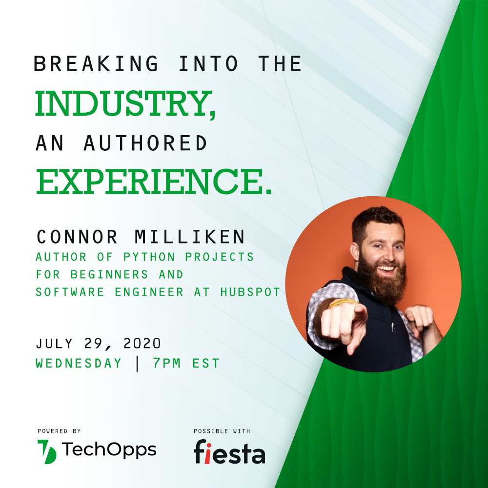 TechOppsOrg's tweet photo. TechTalks Series: Breaking into the Industry, an Authored Experience
Catch Connor Milliken on Wednesday, July 29 | 7 PM EST on the @Fiesta App! https://t.co/tUKHqOPVh5
#techopps #techindustry #networking #career #careers #leadership #opportunity #techtalks https://t.co/Mj8za86hvB