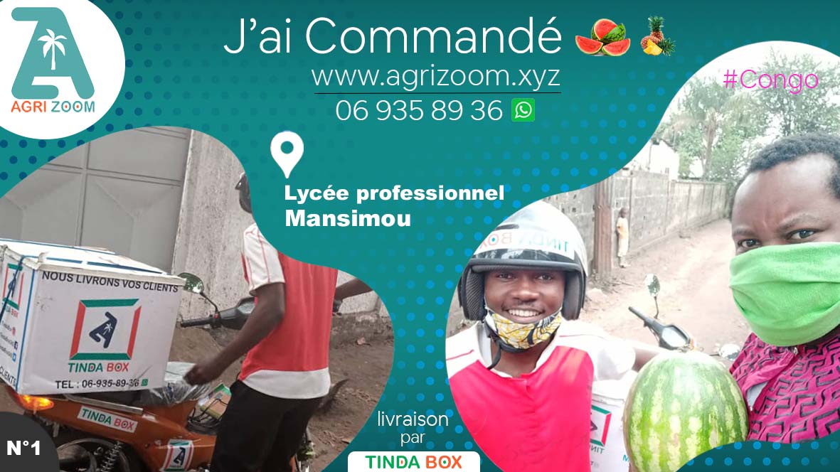 AgriZoom_App's tweet photo. Faites comme lui, commandez sur l'App #AgriZoom ou via Twitter, WhatsApp (069358936) &amp; faites vous livrer en klk minutes chrono, où que vous soyez à #Brazzaville

PN on arrive célébrer l’indépendance ensemble.
#AgriBusiness #Agritech #GreenAliance #ICT4Ag #Team242 #ChezMoiAuCongo https://t.co/UxlEWVg3oF
