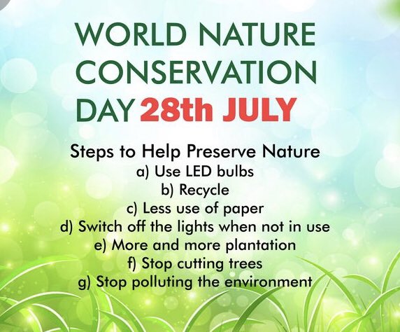 roshani2930's tweet photo. Happy Nature Conservation Day!#NarendraModi #HRDMinistry #worldconservationday #SaveNature #stopcuttingtrees #nature #recycle #lessuseofpaper #stoppollutingenvironment https://t.co/sLAKOvPCJV