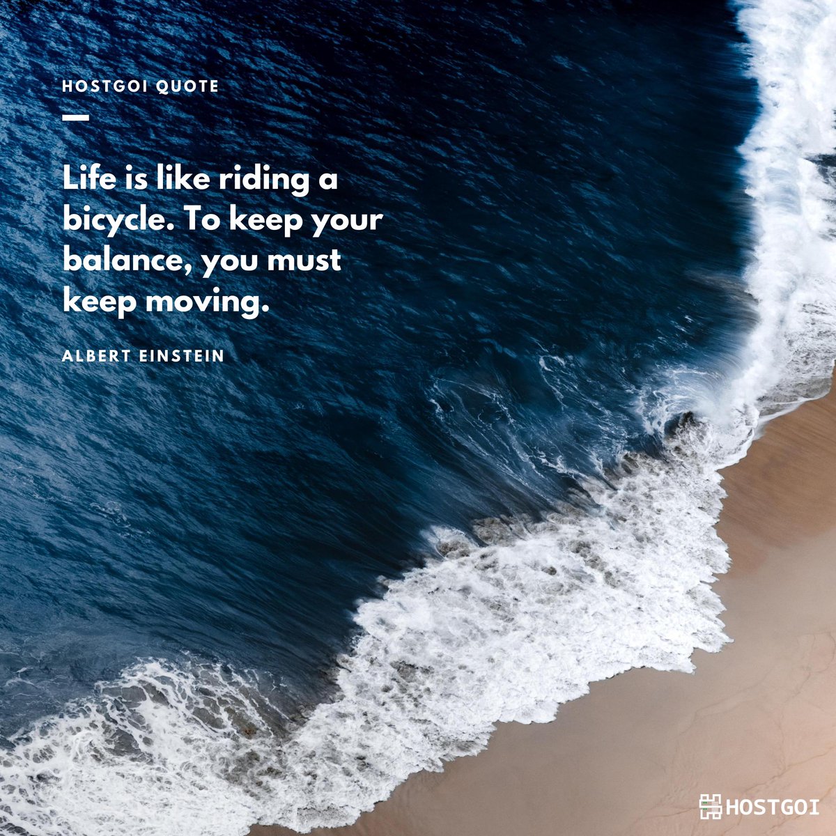 stromonic's tweet photo. Life is like riding a bicycle. To keep your balance, you must keep moving. - Albert Einstein
#QuoteOfTheDay #Quotes #HostGoi https://t.co/OJnntbX25s