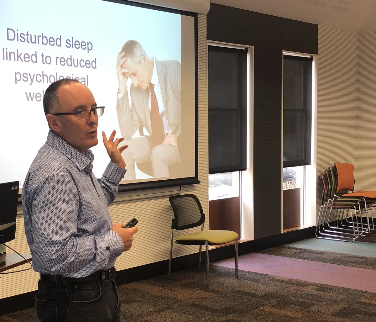 Catholic Ed has rebooted its Principal Wellbeing Program after a break during the pandemic. Thrive’s Dr Mike Newton reminding us that the prioritisation of sleep, exercise and nutrition protects against the ill effects of stress and crisis. #cewaleadership2020