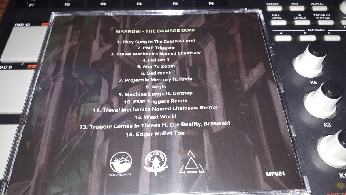 marrowraps's tweet photo. THE DAMAGE DONE drops Friday.
Available on your choice of digital/streaming platform - https://t.co/3Oe87z73yi thanks to the good people @4FingerDistro.
And on CD - https://t.co/8QuwMlJaHy
#milledpavementrecords #cinematicrhythmatics #twintornadoes #newcocoon https://t.co/qzfCOCx3DI