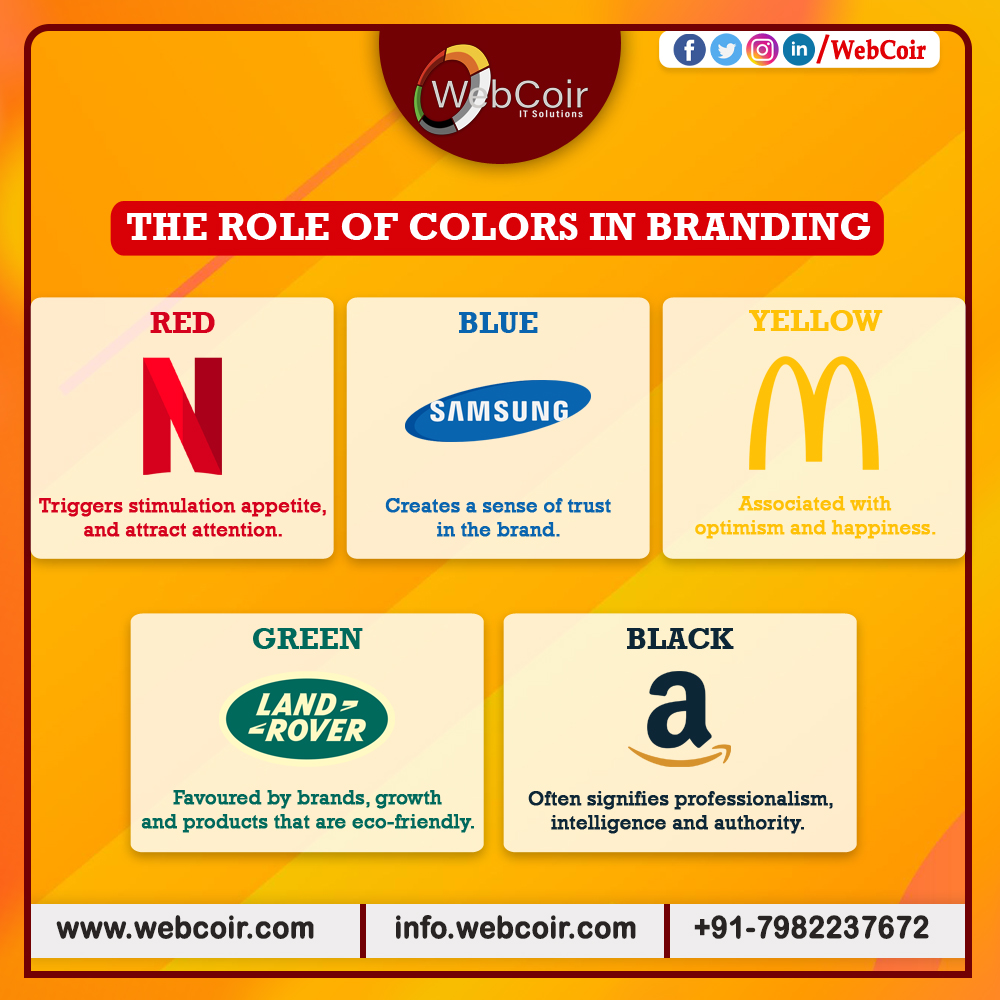 webcoir's tweet photo. The Psychology Of colors is one of the make interesting aspects of Marketing and Branding.
Here are a few examples of how brands use their colors and what effect they have.
#brandidentity #branding #BrandStrategy #logo_design #digitalart #socialmediastrategy #webcoir https://t.co/yOYT6vF01Y