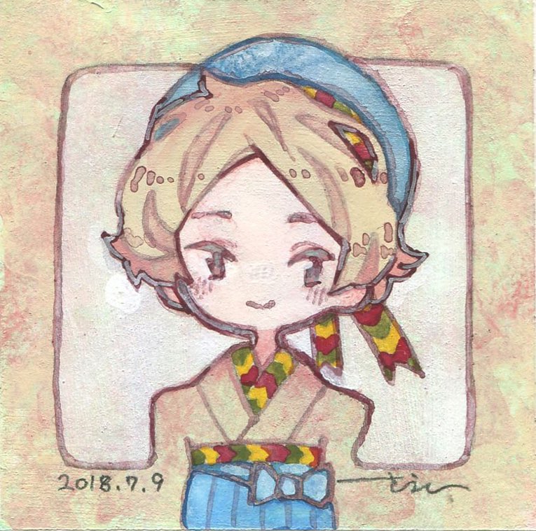 「昔描いた、ツバメくんの原型の絵。2年前だから絵柄全然違う。 」|菜花さうて🌱Saute Nabanaのイラスト