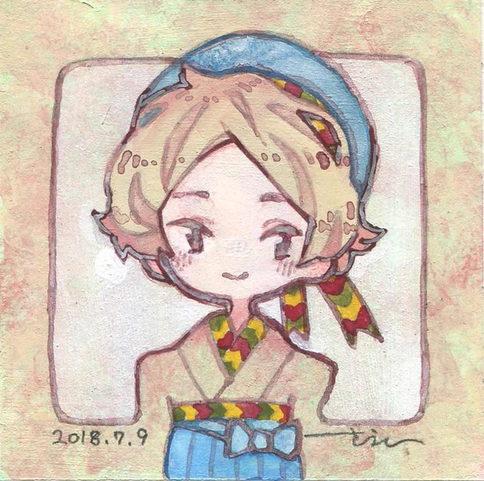昔描いた、ツバメくんの原型の絵。2年前だから絵柄全然違う。 