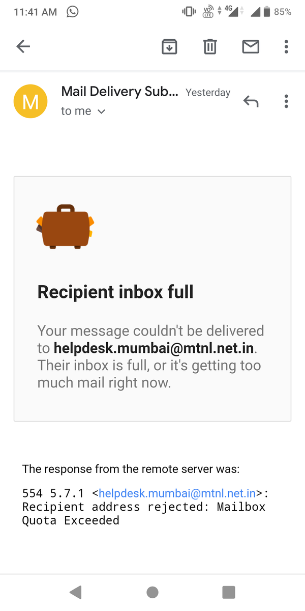 Dmarketing006's tweet photo. @MTNLMbiOfficial I would like to change my current landline plan but no one to attend in ghatkopar east mtnl office this is second day I am coming they gave email id it's full what to were to go whom should I speak to help me out https://t.co/rKDwrMTUHL