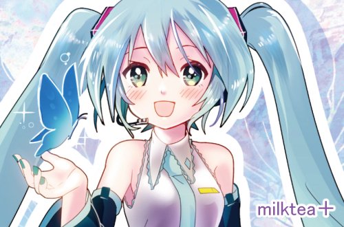 初音ミク 「完成です?
今日もミクさんが大好きです。 」|milktea＋のイラスト