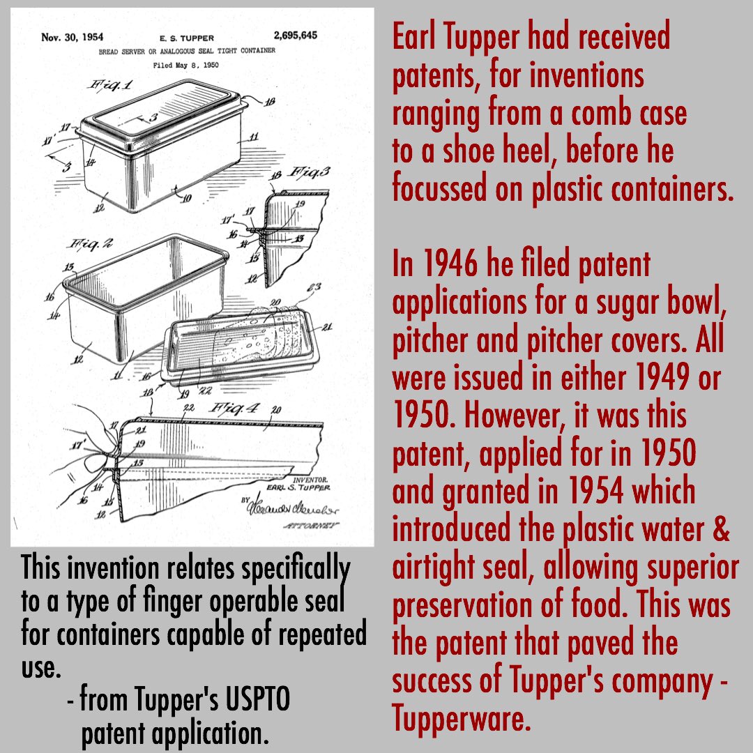 Antique Tupperware Bread Box Sheer Original Tupper Patent 