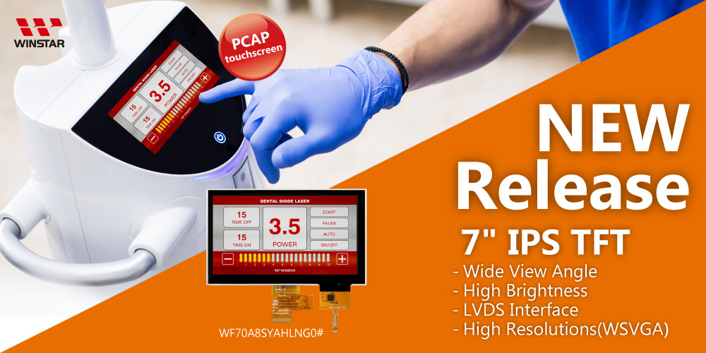 WinstarDisplay's tweet photo. New 7" #IPS #TFTLCD is featured with super wide view angle, #highbrightness, #touchscreen, etc. Find out▶️ https://t.co/odoxP4xm2T #TFT #tftdisplay #LVDS #sunreadable #displaysolution 
 #technology #industrialdisplays https://t.co/hiBIjFjHCN