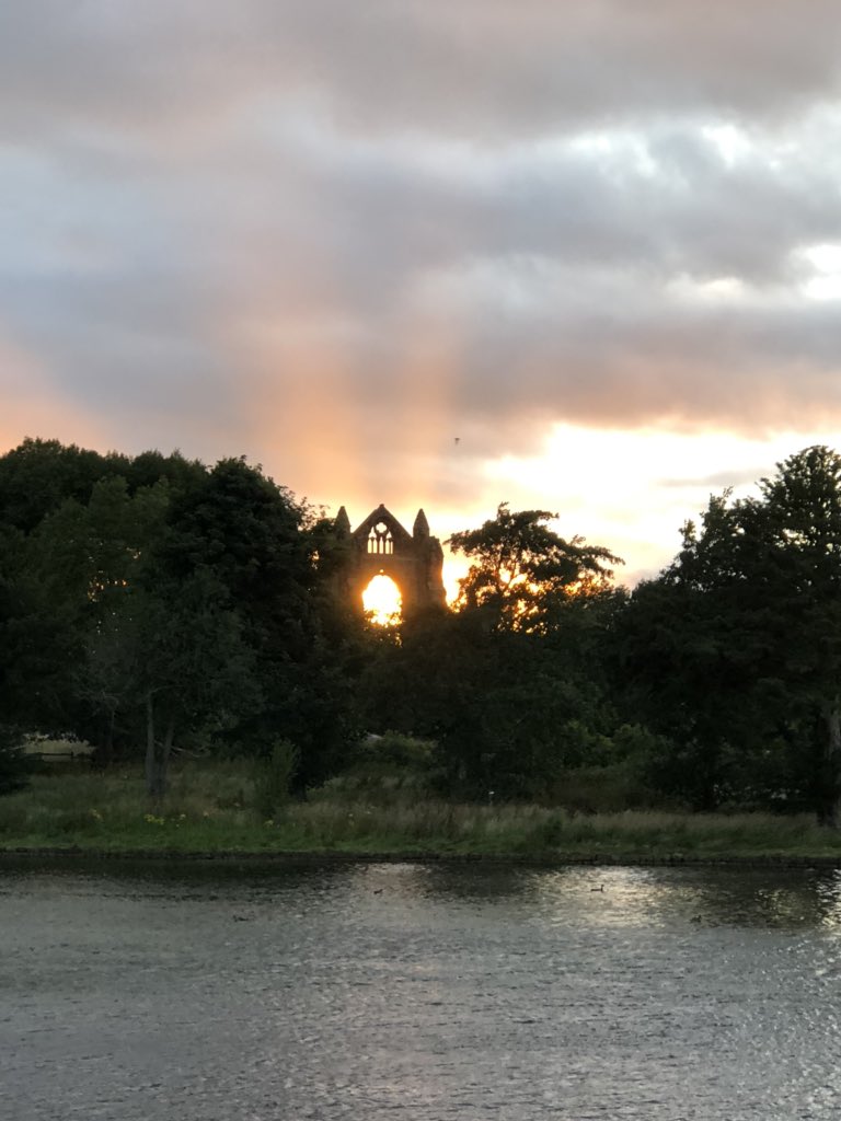 chip1e's tweet image. Gisborough Priory  ready for lift off - sunshine after the rain. A great view through the East Window  #yorkshirelife