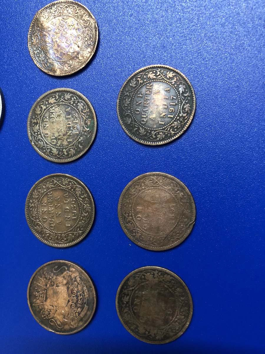 NammaBengaluroo's tweet photo. #coincollection
#EastIndiaCompany
#BeforeIndependence #coins
#OneQuarter #Anna
Period : 1833- 1940 https://t.co/pqMX75mEU7