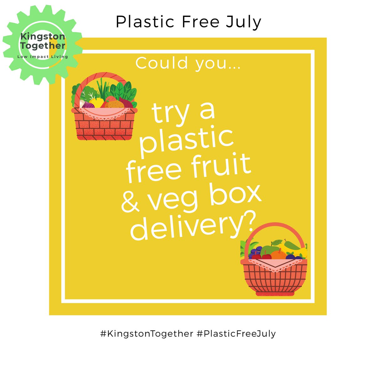 KT2gether's tweet photo. 🍏🍓🥦🥕Try buying loose fruit &amp; veg without single use packaging or take a look at the many box schemes available. @Riverford @AbelandCole offer a great organic range, while @OddBox deliver surplus produce. 
@PlasticFreeJuly #kingstontogether #lowimpactliving #plasticfreejuly https://t.co/q5yYXkymfb
