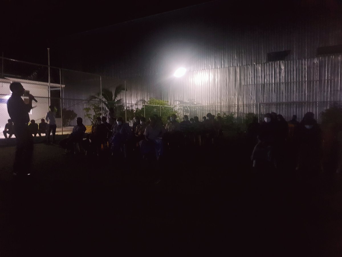 As there were no adequate meeting space to meet with social distancing we met at the futsal ground. I thank the council for facilitating the meeting. Unfortunately it was very dark and my battery was low, so pls excuse very grainy dark photos.
