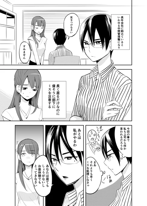 (創作)中間管理職なお局さんとグイグイくる部下ちゃん 