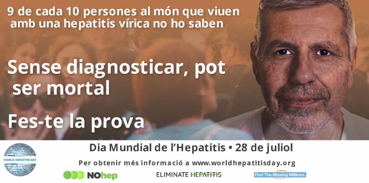 En el #DiaMundialHepatitis seguim treballant per trobar persones amb #HepatitisC que no ho saben, vincular-les al tractament, i detectar les reinfeccions 🦠🧬

Projectes #HepClink, #HepBClink, #ReHCV i d’altres en col.laboració @ceeiscat @CIBER_ESP @VHIR_ @BCVirHep i la comunitat