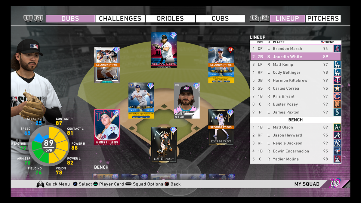 Dub10_'s tweet photo. Loving the team. Reached my highest RP of 742. Grind continues. #DiamondDynasty #MLB20 #Twitch #MLBTS20 #PS4share https://t.co/ixOok4MwA9