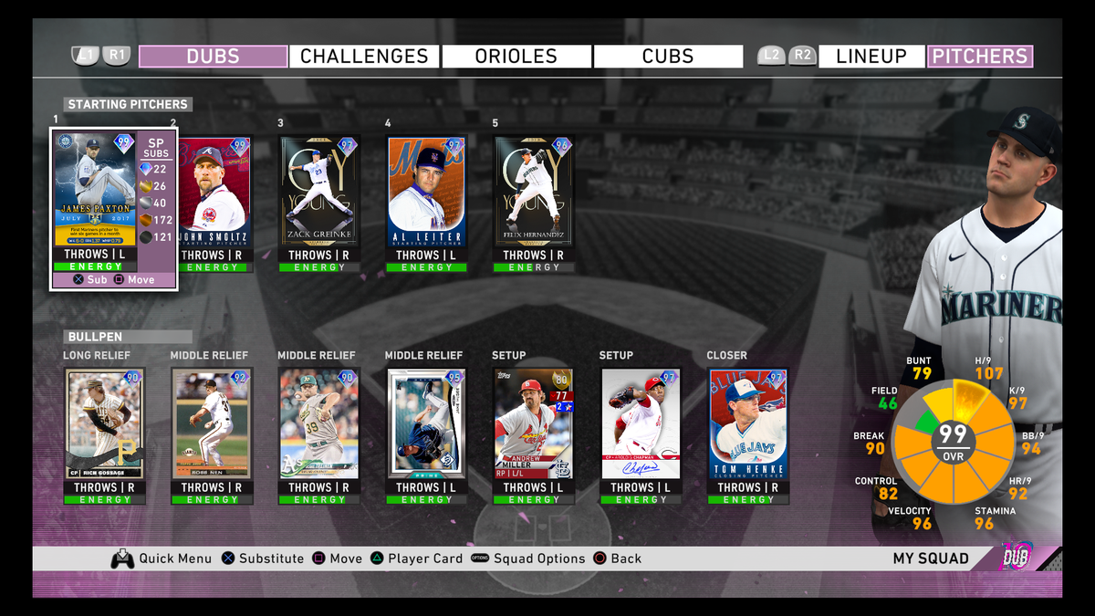 Dub10_'s tweet photo. Loving the team. Reached my highest RP of 742. Grind continues. #DiamondDynasty #MLB20 #Twitch #MLBTS20 #PS4share https://t.co/ixOok4MwA9