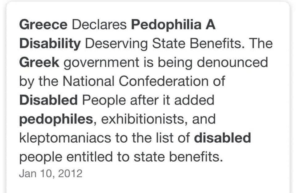 gimom69's tweet photo. Ok Now Does It Make More Sense? #Greece #pedophilia #Disability #statebenefits #noextradition #TomHanks #EpsteinDidntKillHimself #RickyGervaisWasRight #tuesdayvibes #celebrity #ellenshow https://t.co/LL5BUVvht5
