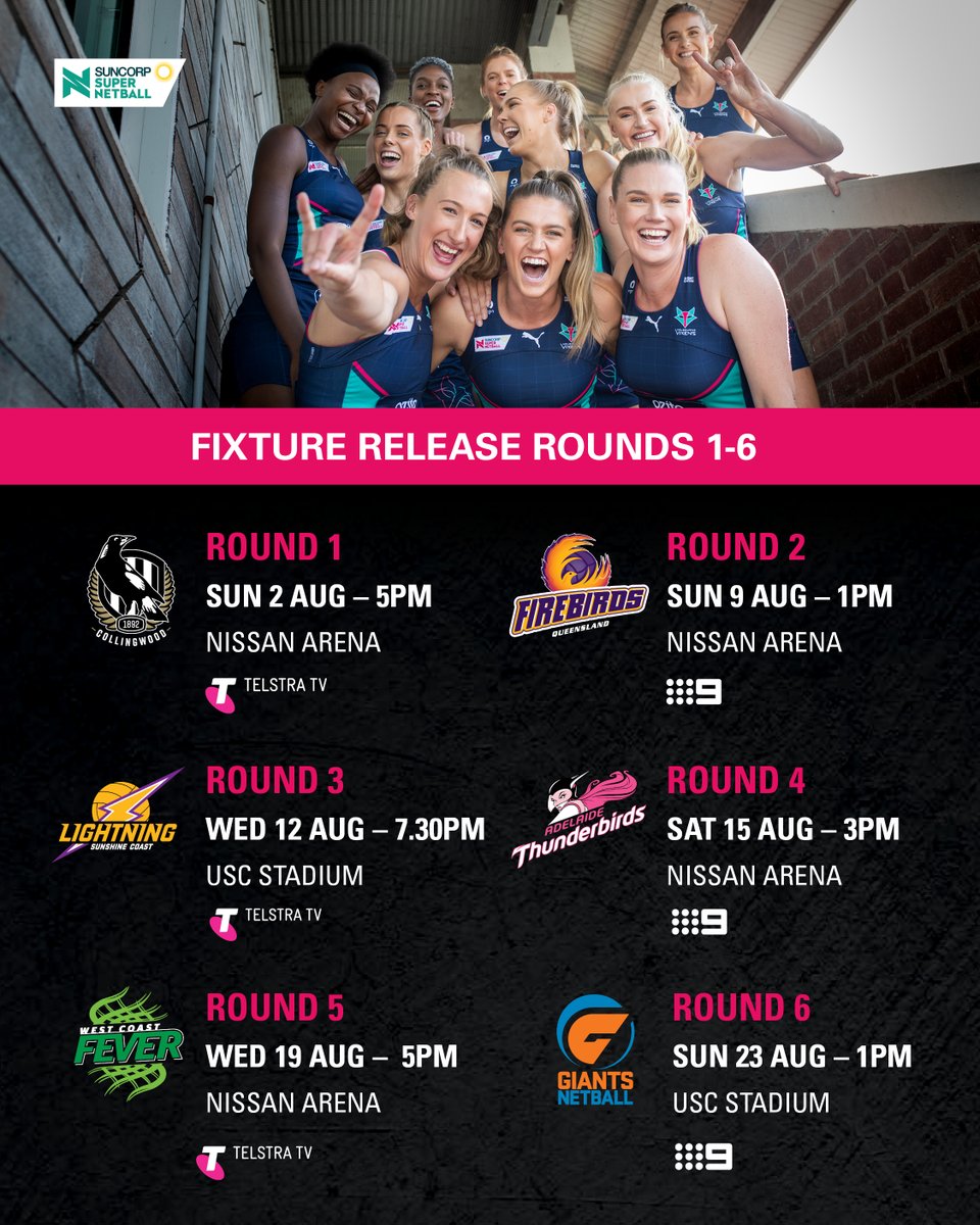 netballvic's tweet photo. The @SuperNetball is back! 🙌🏼 It’s been a long time coming, but we hope you’re all excited as we are for round 1 this weekend 🦊

Cheer on the @MelbourneVixens as they take on @collingwoodsn on Sunday 2 Aug at 5pm on the Netball Live App! 🖥️ Join here: https://t.co/swbw2uyRMq https://t.co/CEskBhn3hE