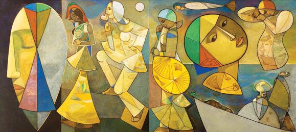 lennonart1's tweet photo. "The joys, sorrows, compromises, excellence, pain, loneliness, all inspire the artist"

Where tradition and modernity co-exist, the mesmerising art of Indian contemporary painter Neeraj Goswami (b.1964). #painting #india #artilove https://t.co/xKtvkce5PF https://t.co/rrrOm59g9x