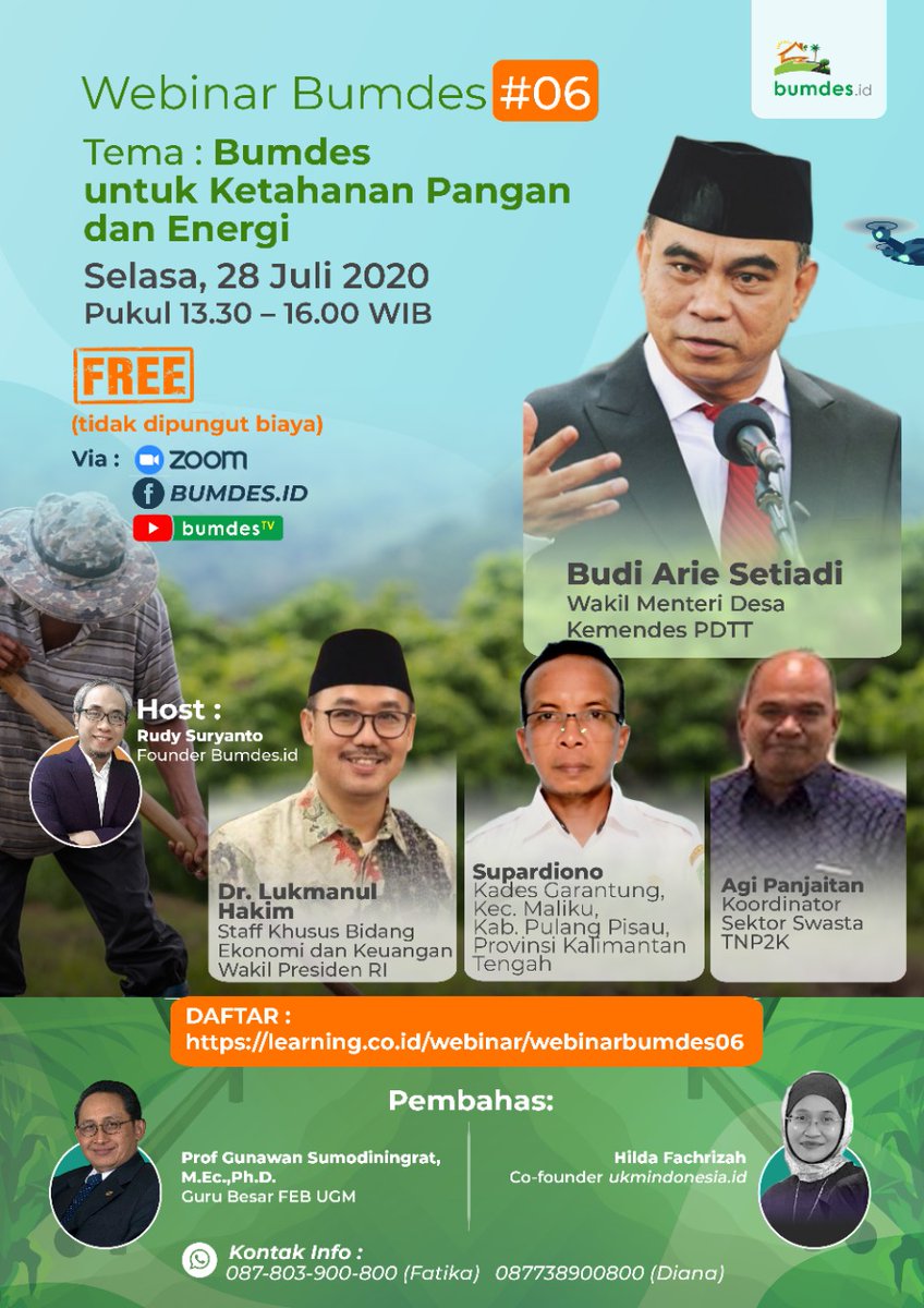 budimuni98's tweet photo. WEBMINAR BUMDES
Pesertanya hampir 2000 . Luar biasa antusias dan semangat  para penggerak desa dan BUMDES. 
TETAP SEMANGAT DAN OPTIMIS UNTUK PEMULIHAN EKONOMI NASIONAL
#DesaMajuIndonesiaMaju https://t.co/7X5Wo1G4Pv