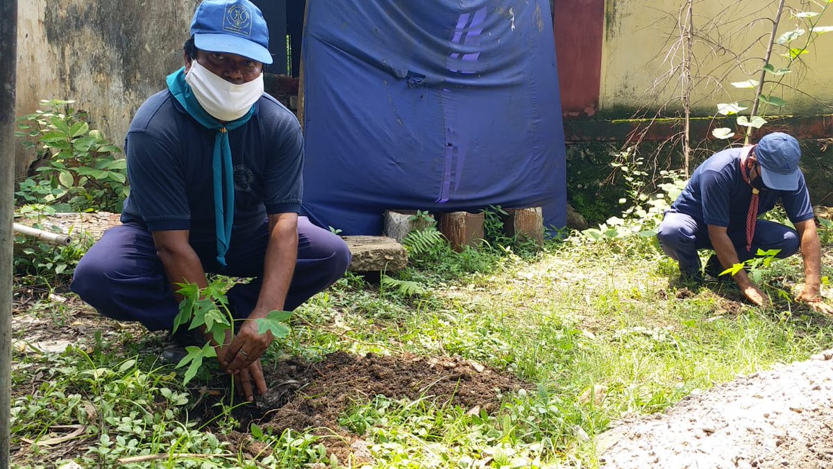 bsgnhq's tweet photo. Members of South Eastern Railway observed Vanmahotsav and planting saplings. #bsgindia   #muskaanwithbsg   #udaan #bsg @KirenRijiju @YASMinistry https://t.co/N9hXCjBcxP