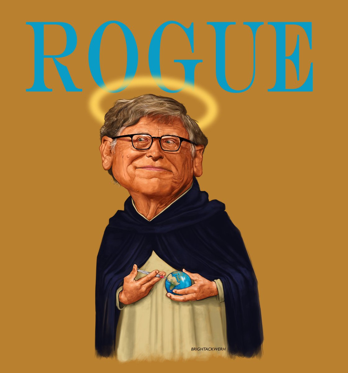 brightackwerh's tweet photo. SAINT BILLY for Rogue Magazine (no typos)
#abonsamcartoons #vaccine #covid #covid19 #vaccination #illustration #satrie #caricature #painting #ghana #throwback #vogue #voguechallenge #rogue #typo https://t.co/8GPE8Mm27R