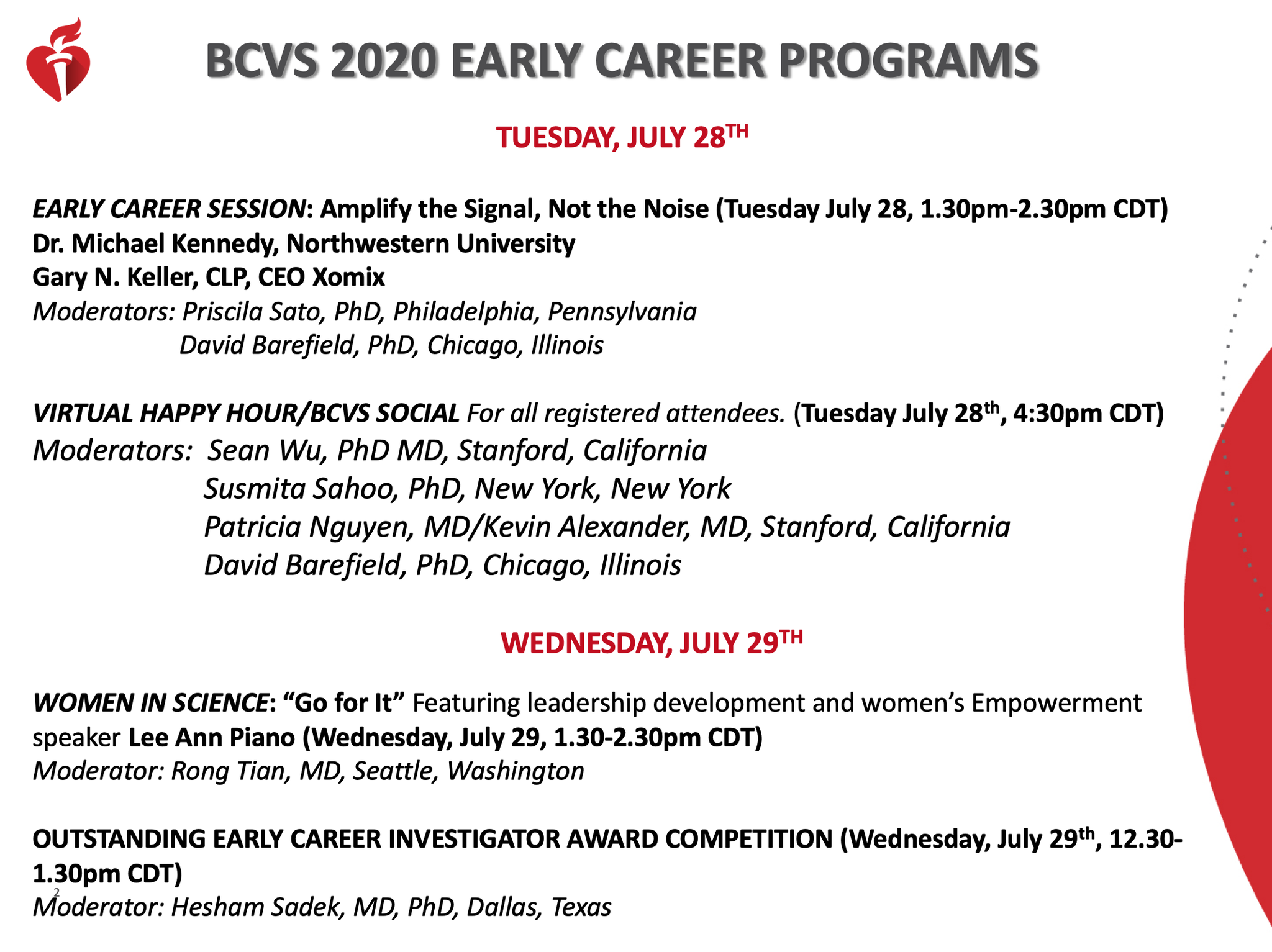 Sean M Wu on Twitter "Calling all AHA BCVS early career membersDon't