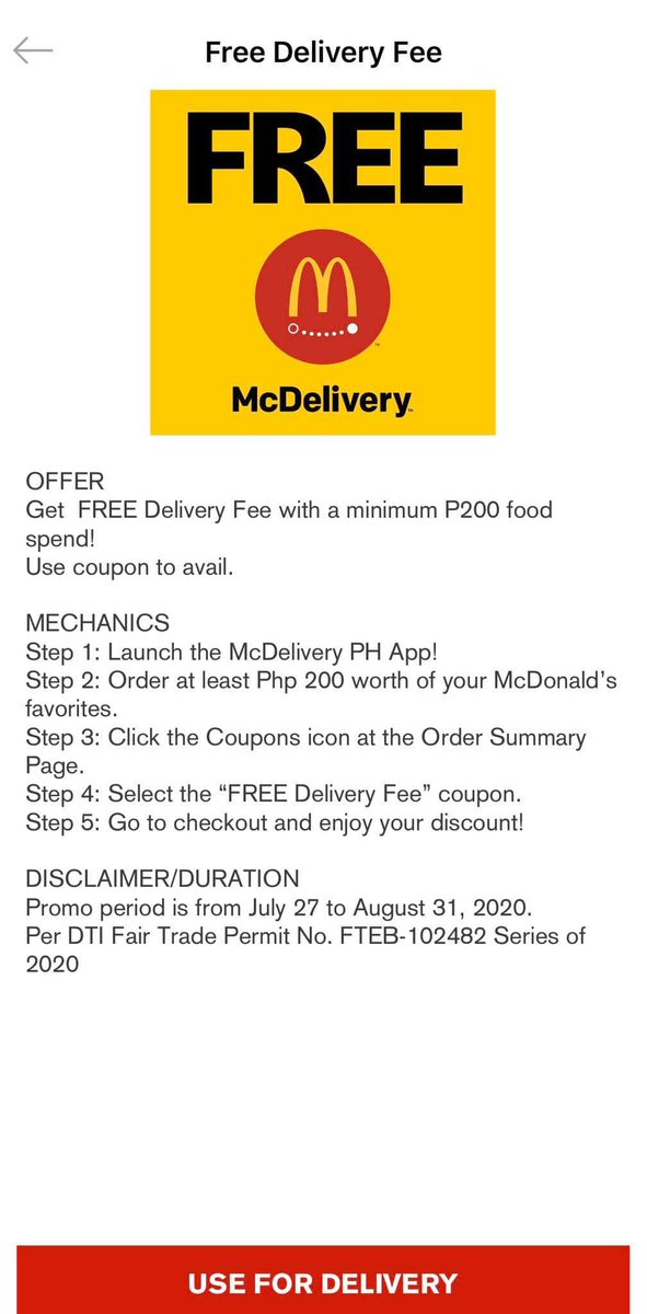 kristsingtojaaa's tweet photo. Thank you @McDo_PH . 😊 #FREEMcDeliveryFee https://t.co/BjUXKfHxbd