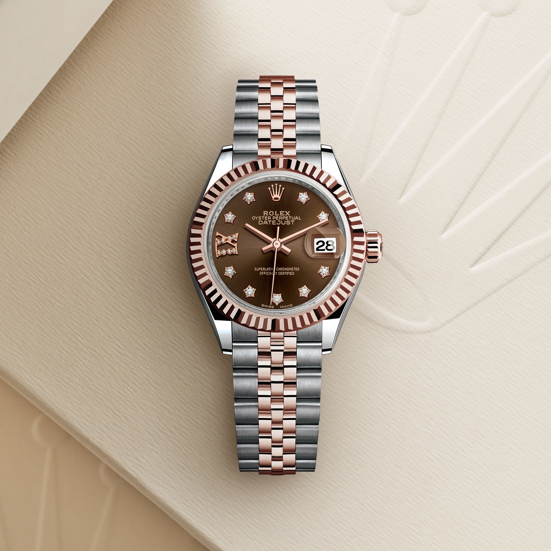 rolex datejust chocolate diamonds