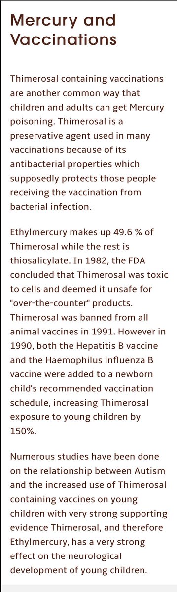 El zinc compite por las células con los metales pesados, de este modo las celulas no logran absorber todo el zinc que ingerimos. Cada 6 meses nos inyectan mercurio en la vacuna de la Influenza.