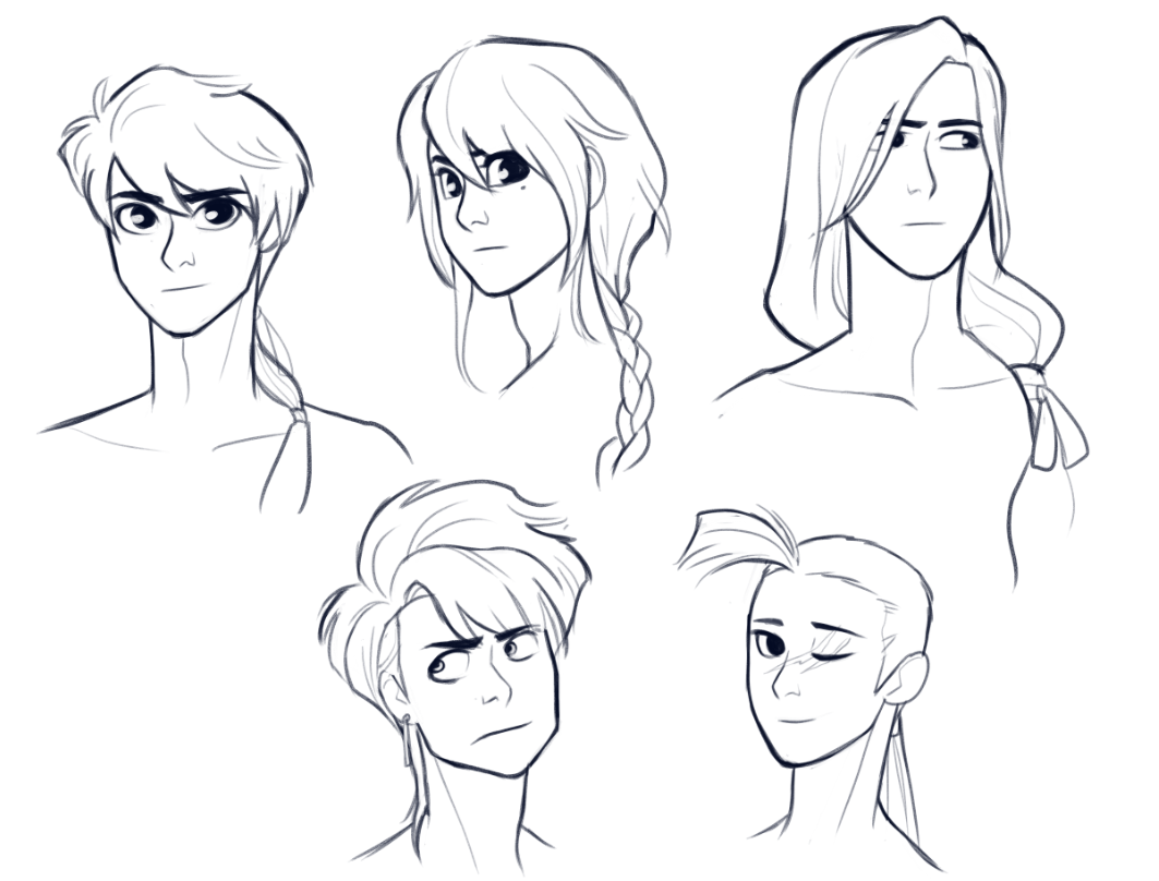 so lazy to work on commish.. so here's a warm-up sketch of 5 of the Suzaku boiis in my style.

and yes they're all topless! bec. that is Fushigi Yuugi is all about! ? 